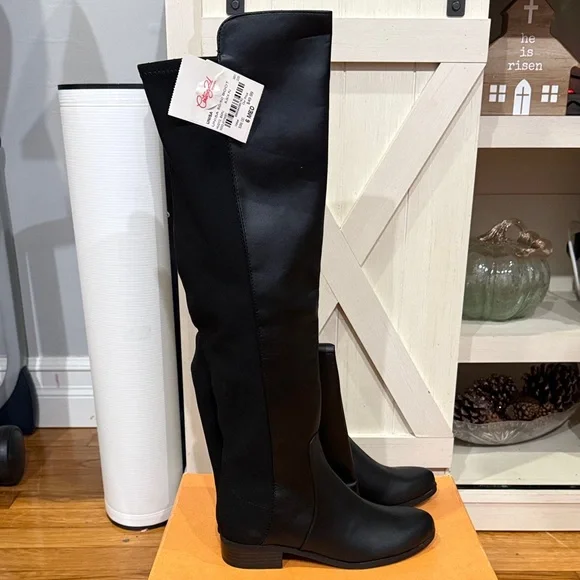 Unisa Black Over the Knee Boots - Picture 2 of 3